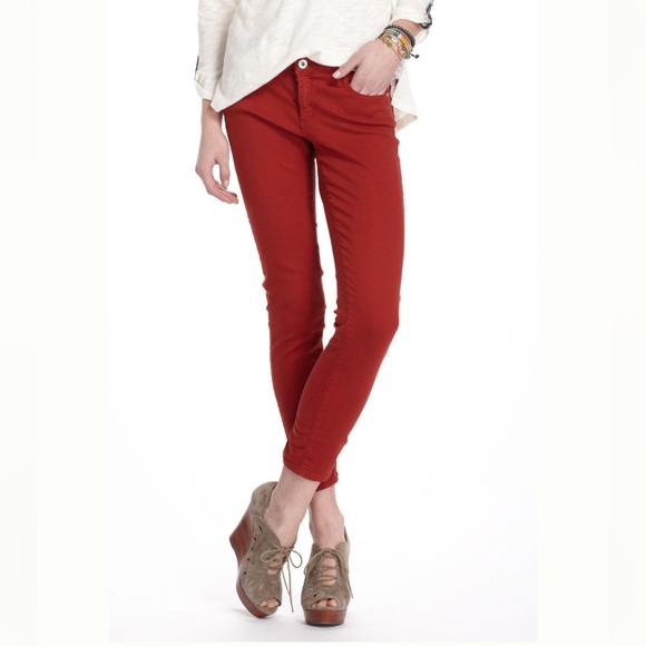 Ag Adriano Goldschmied Denim - AG Stevie Ankle Petite Red Jeans